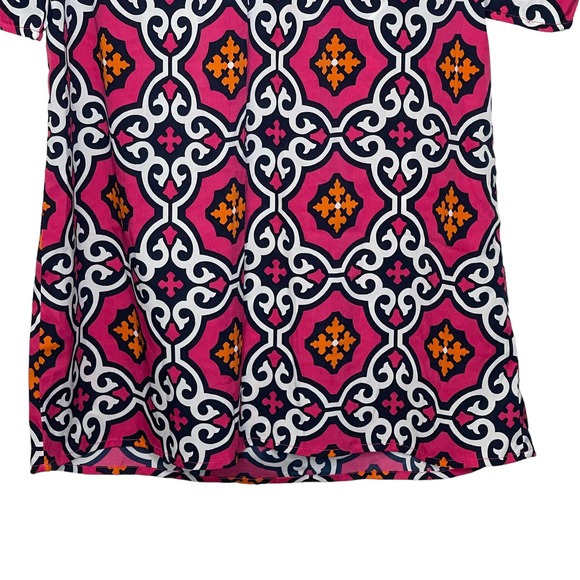 Buckhead Betties Geometric V-Neck 3/4 Sleeve Shift Dress Multicolor Women Small - Picture 5 of 8